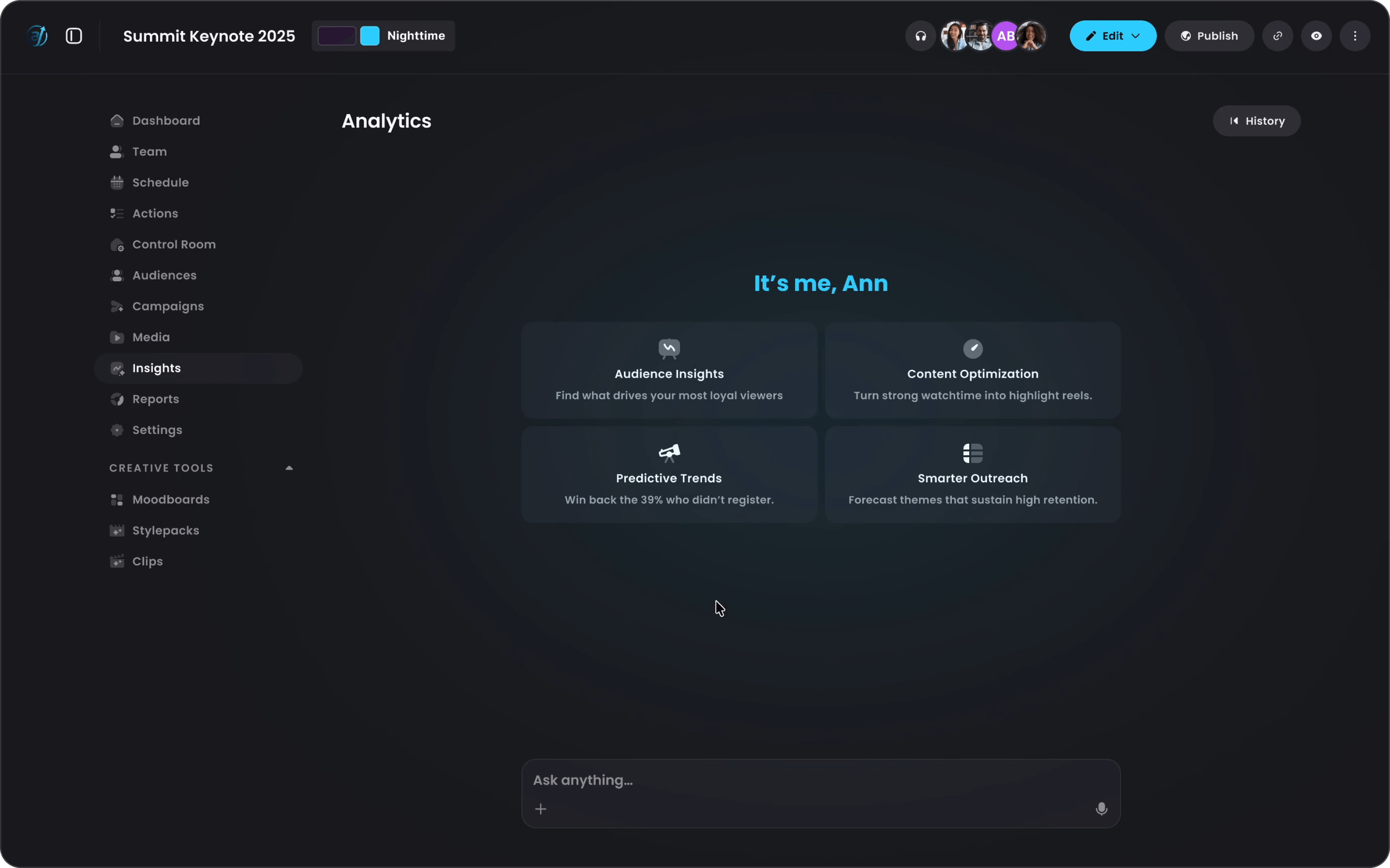 analytics AI assistant final UI