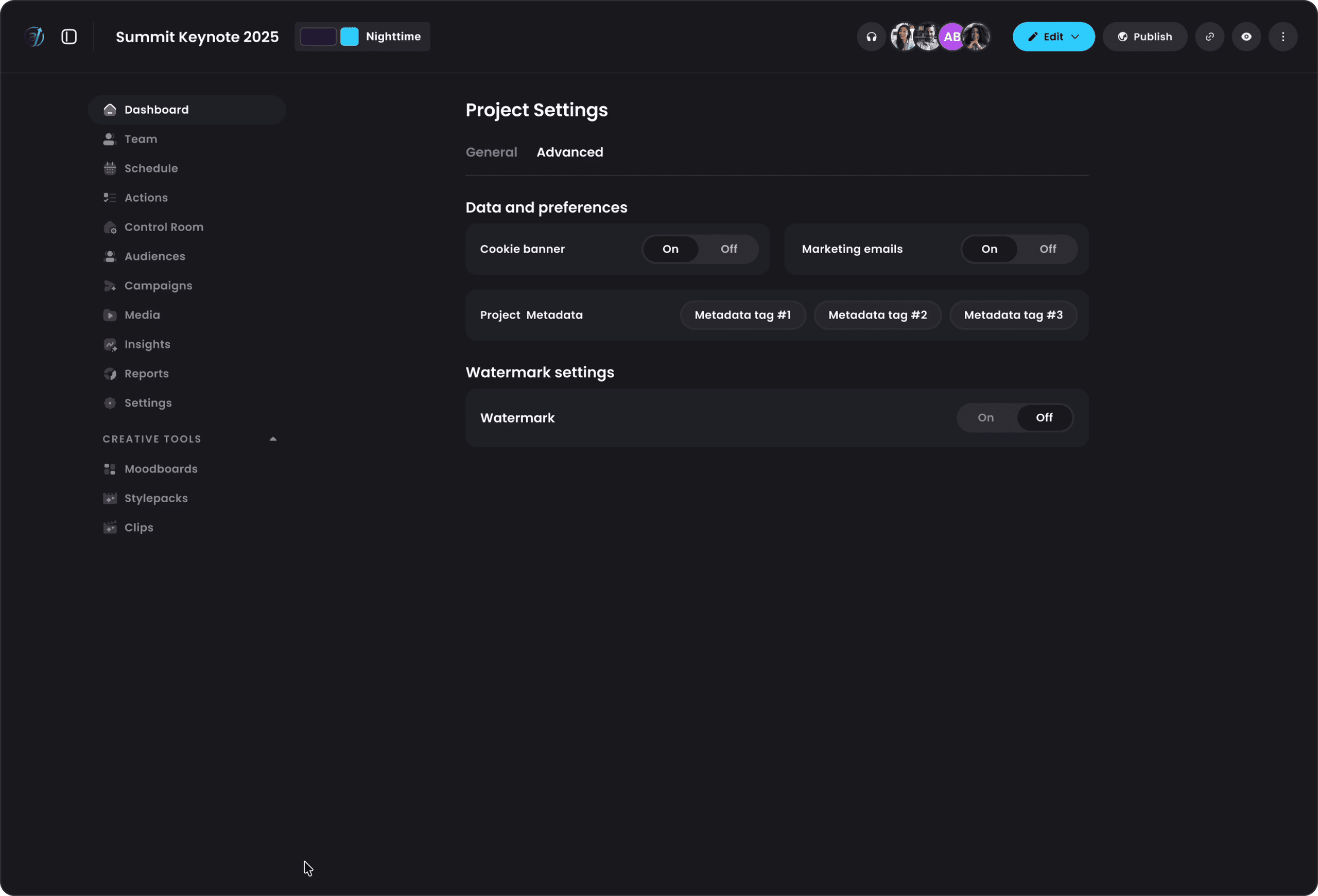 custom watermarks final UI